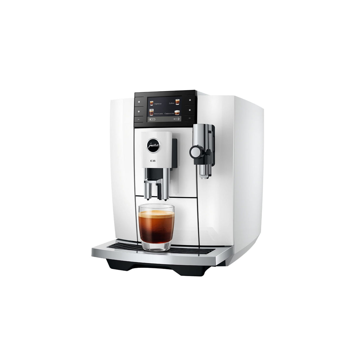 Jura E8 kaffemaskin - piano vit (ED)