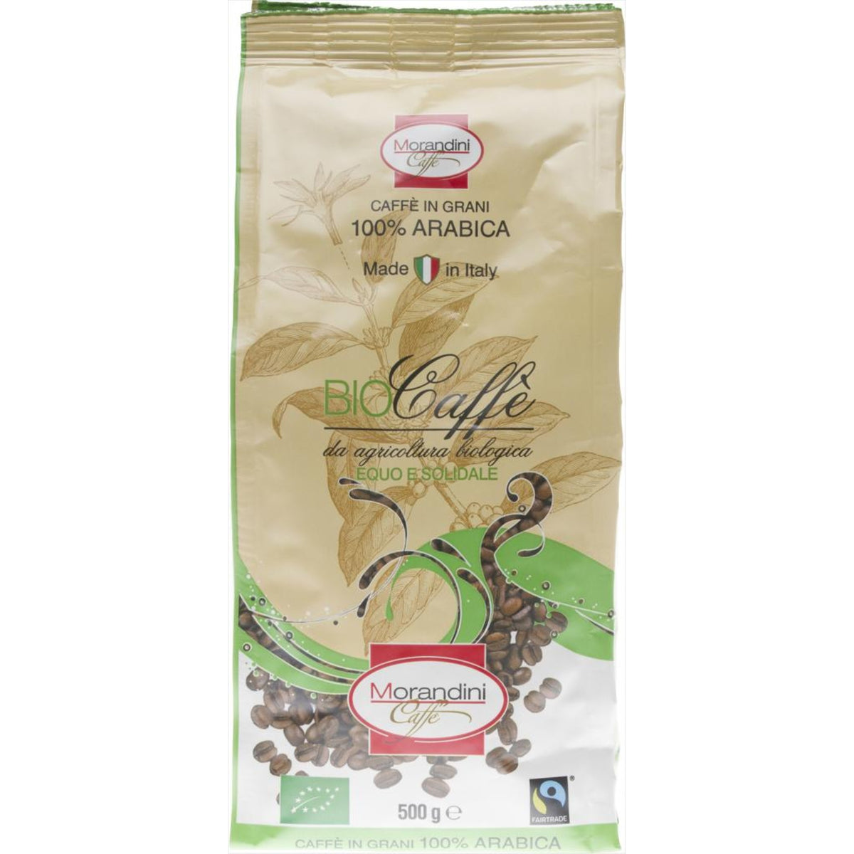 Morandini Fairtrade Organic Whole Bean Espresso - 500g