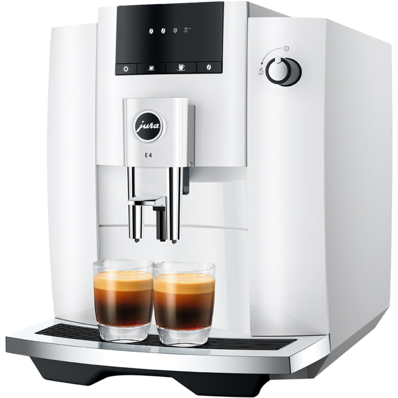 Jura E4 kaffemaskin - piano vit (EA)