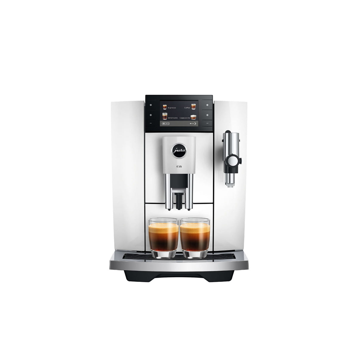 Jura E8 kaffemaskin - piano vit (ED)