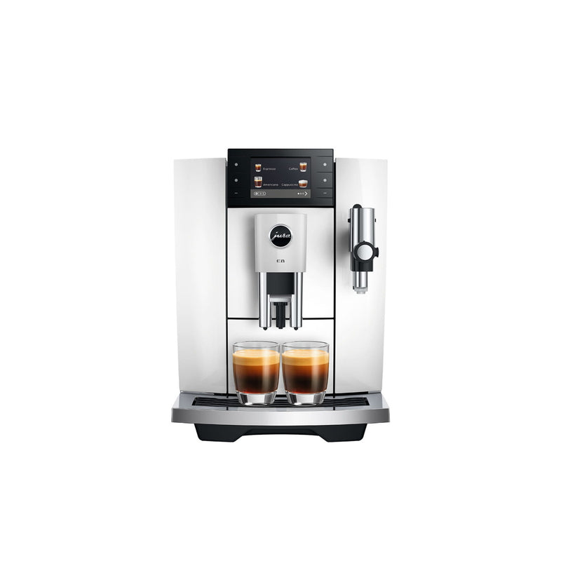 Jura E8 kaffemaskin - piano vit (ED)