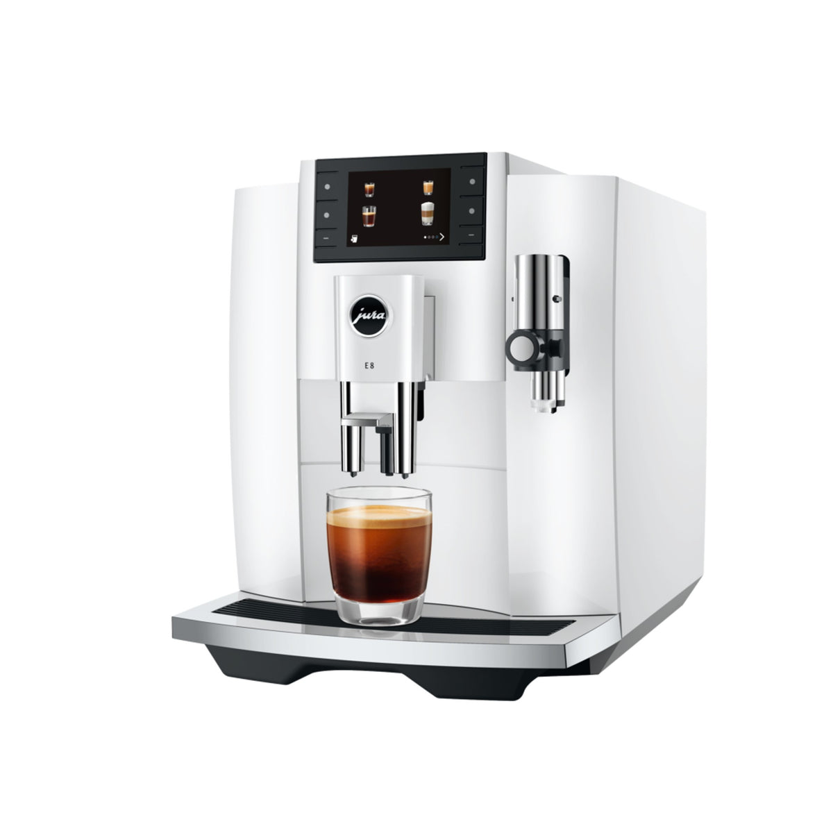 Jura E8 kaffemaskin - piano vit (EC)