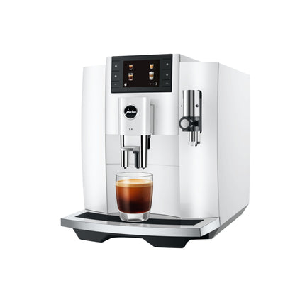 Jura E8 kaffemaskin - piano vit (EC)