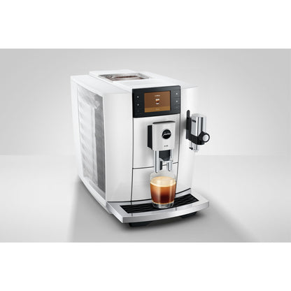 Jura E8 kaffemaskin - piano vit (ED)