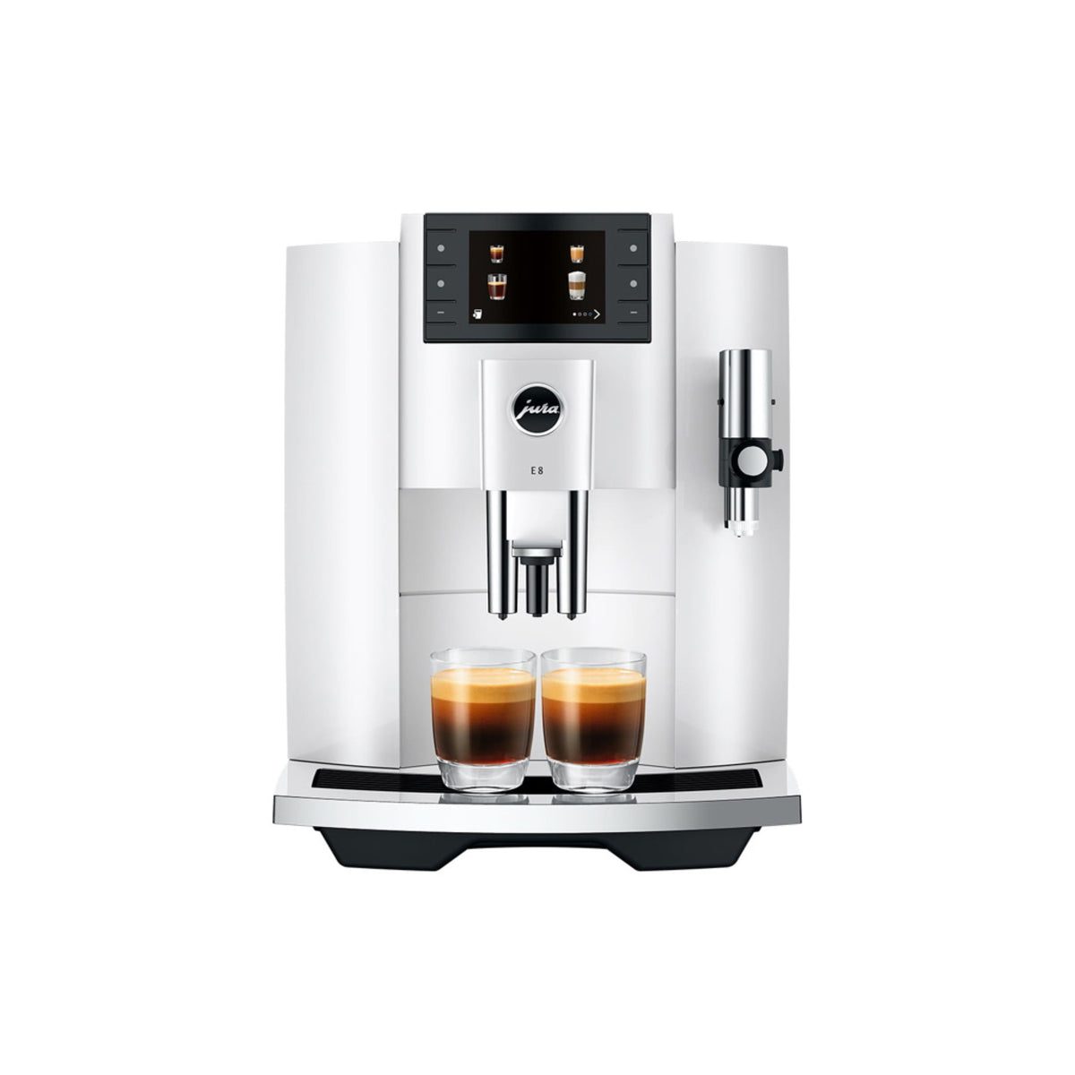 Jura E8 kaffemaskin - piano vit (EC)