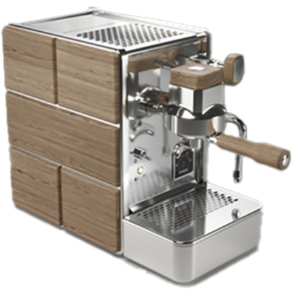 Stone Mine Premium espressomaskin - krom/trä