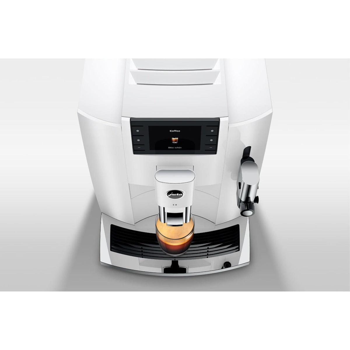 Jura E8 kaffemaskin - piano vit (EC)