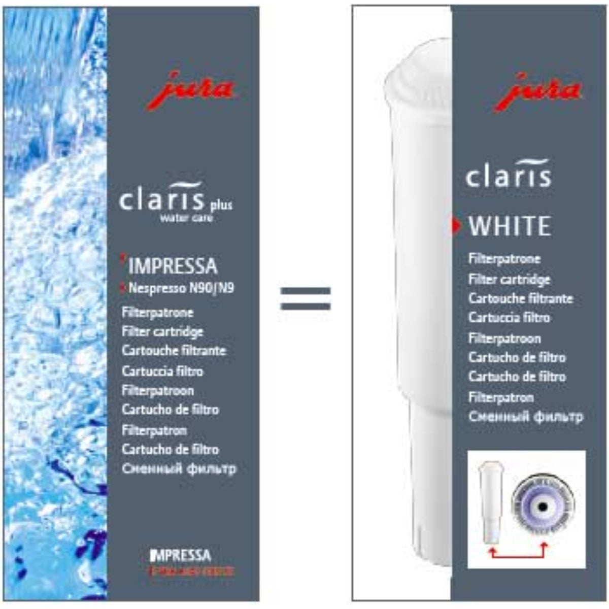 Claris White filterpatron 1-p