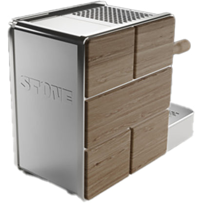 Stone Mine Premium espressomaskin - krom/trä