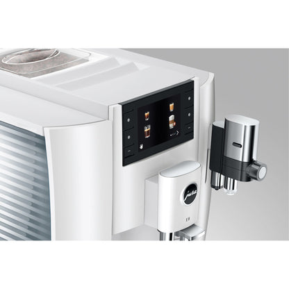 Jura E8 kaffemaskin - piano vit (EC)