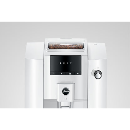 Jura E4 kaffemaskin - piano vit (EA)