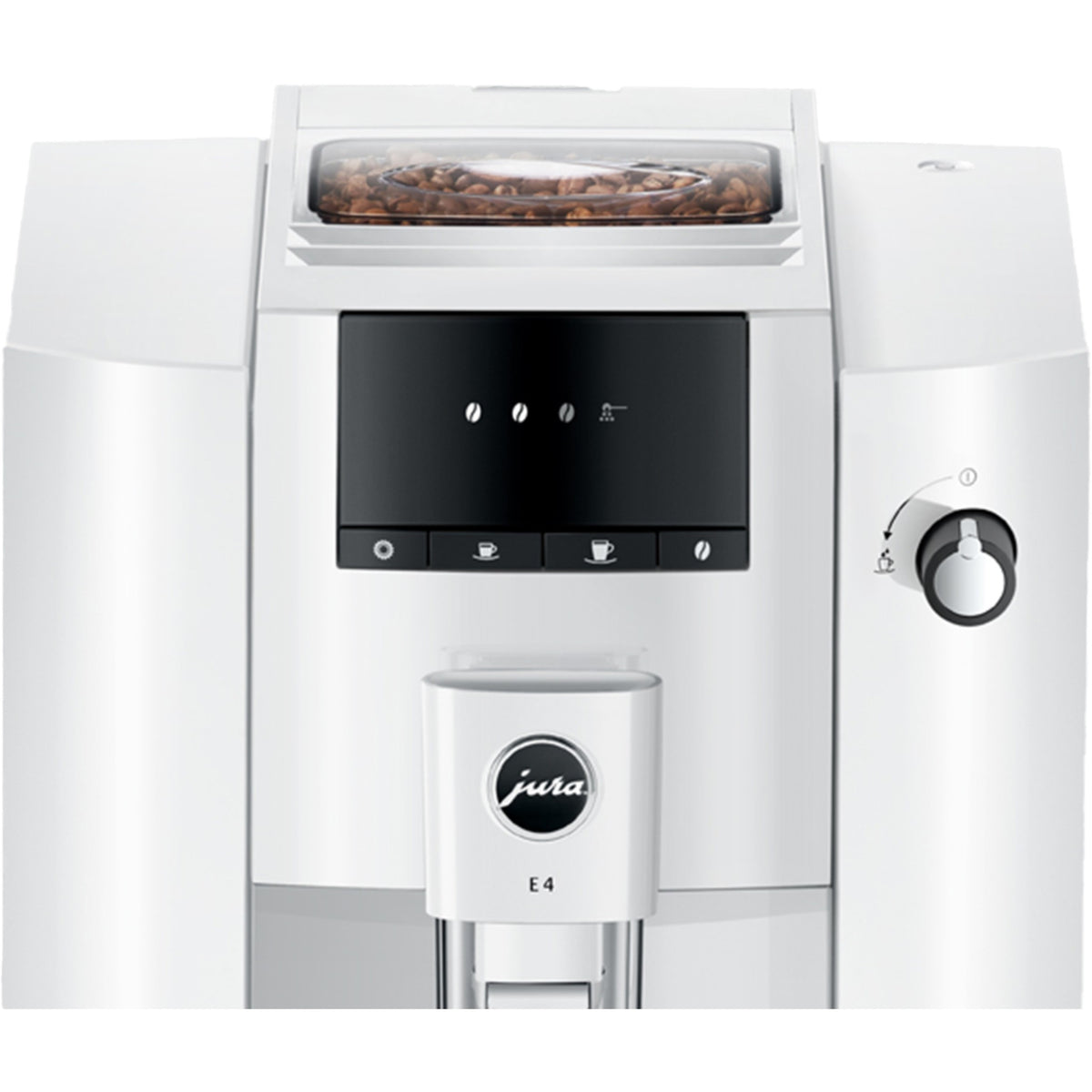 Jura E4 kaffemaskin - piano vit (EA)