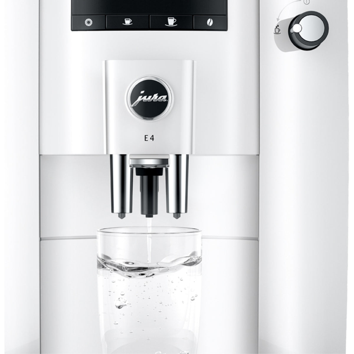 Jura E4 kaffemaskin - piano vit (EA)