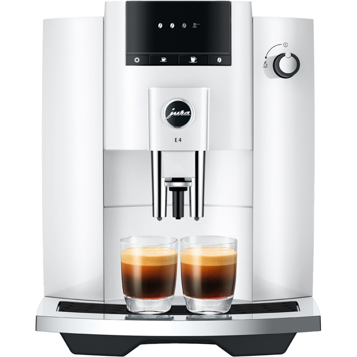 Jura E4 kaffemaskin - piano vit (EA)