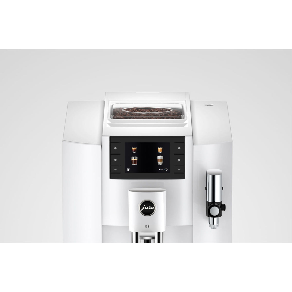 Jura E8 kaffemaskin - piano vit (EC)