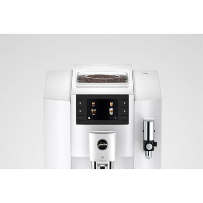 Jura E8 kaffemaskin - piano vit (EC)