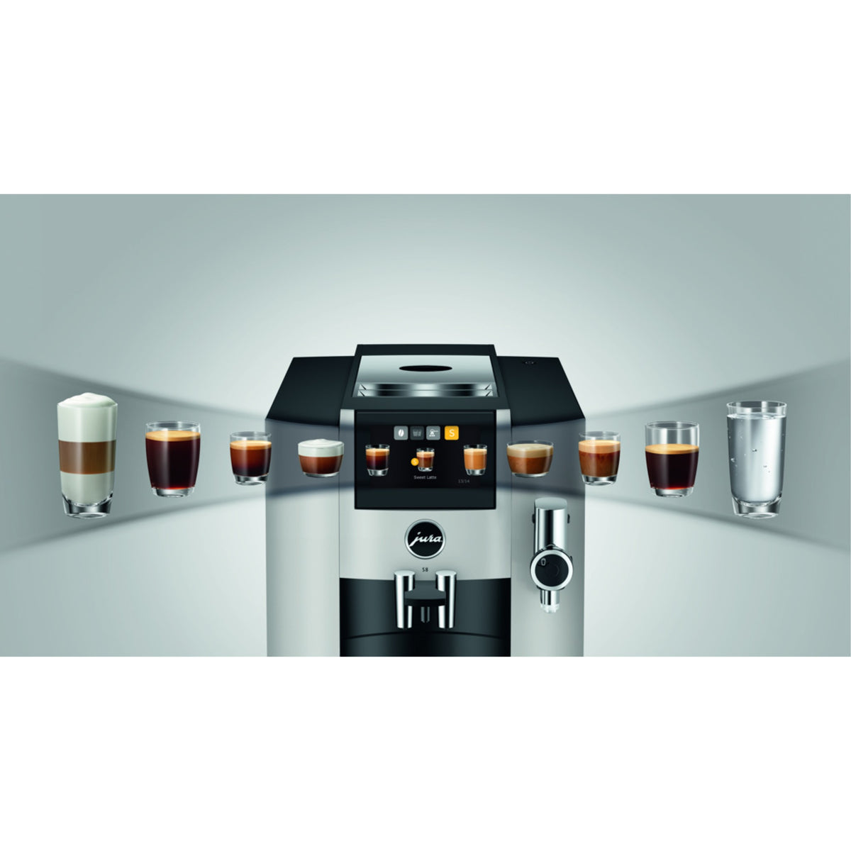 Jura S8 kaffemaskin - platin (EB)