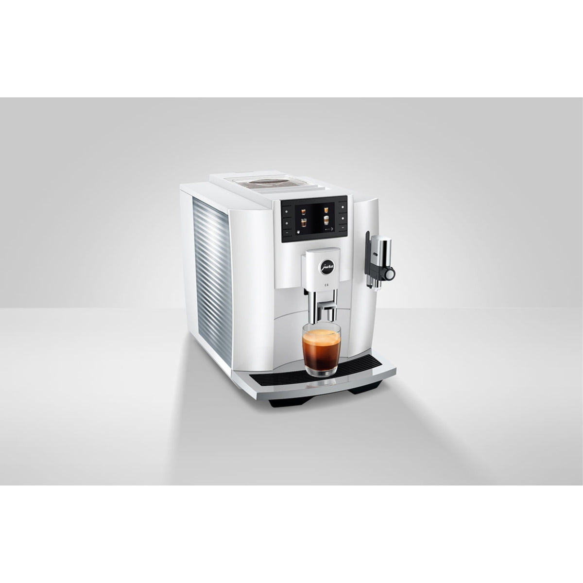 Jura E8 kaffemaskin - piano vit (EC)